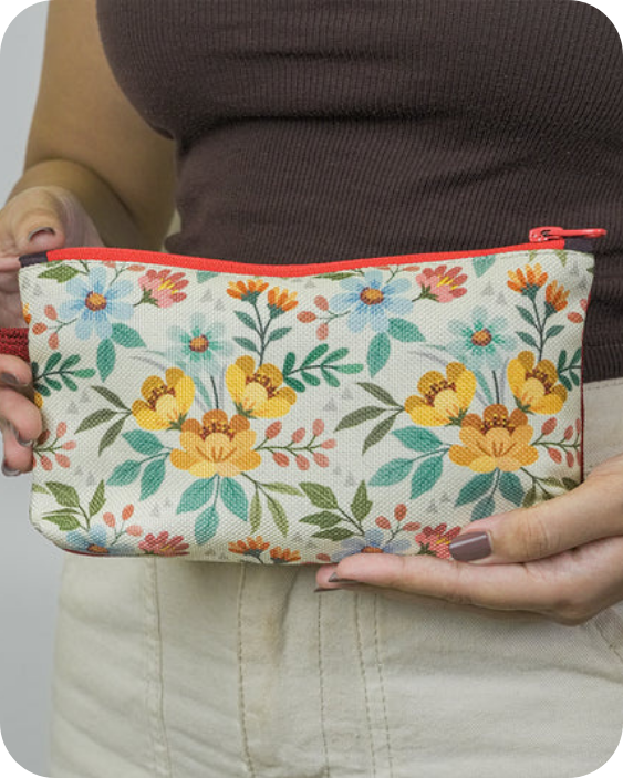 Petal Print  Pouch
