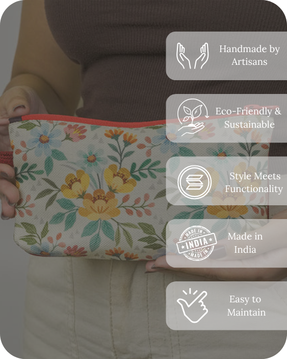 Petal Print  Pouch