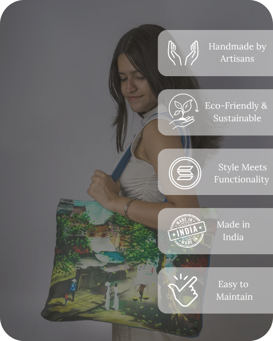 Green Weave Tote Bag