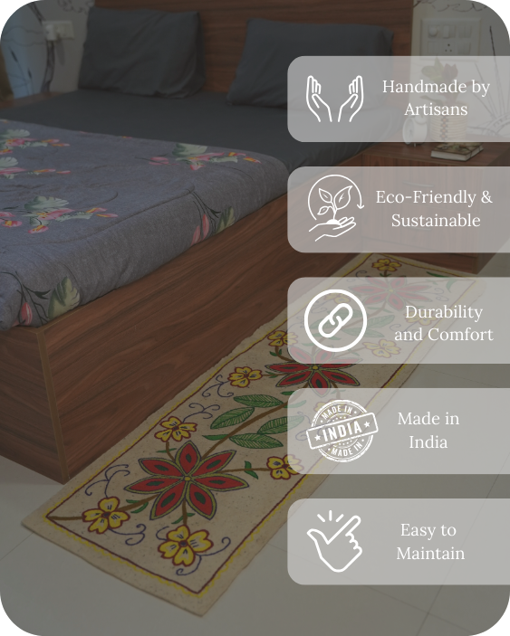 Threefold Bloom- Bedside Runner