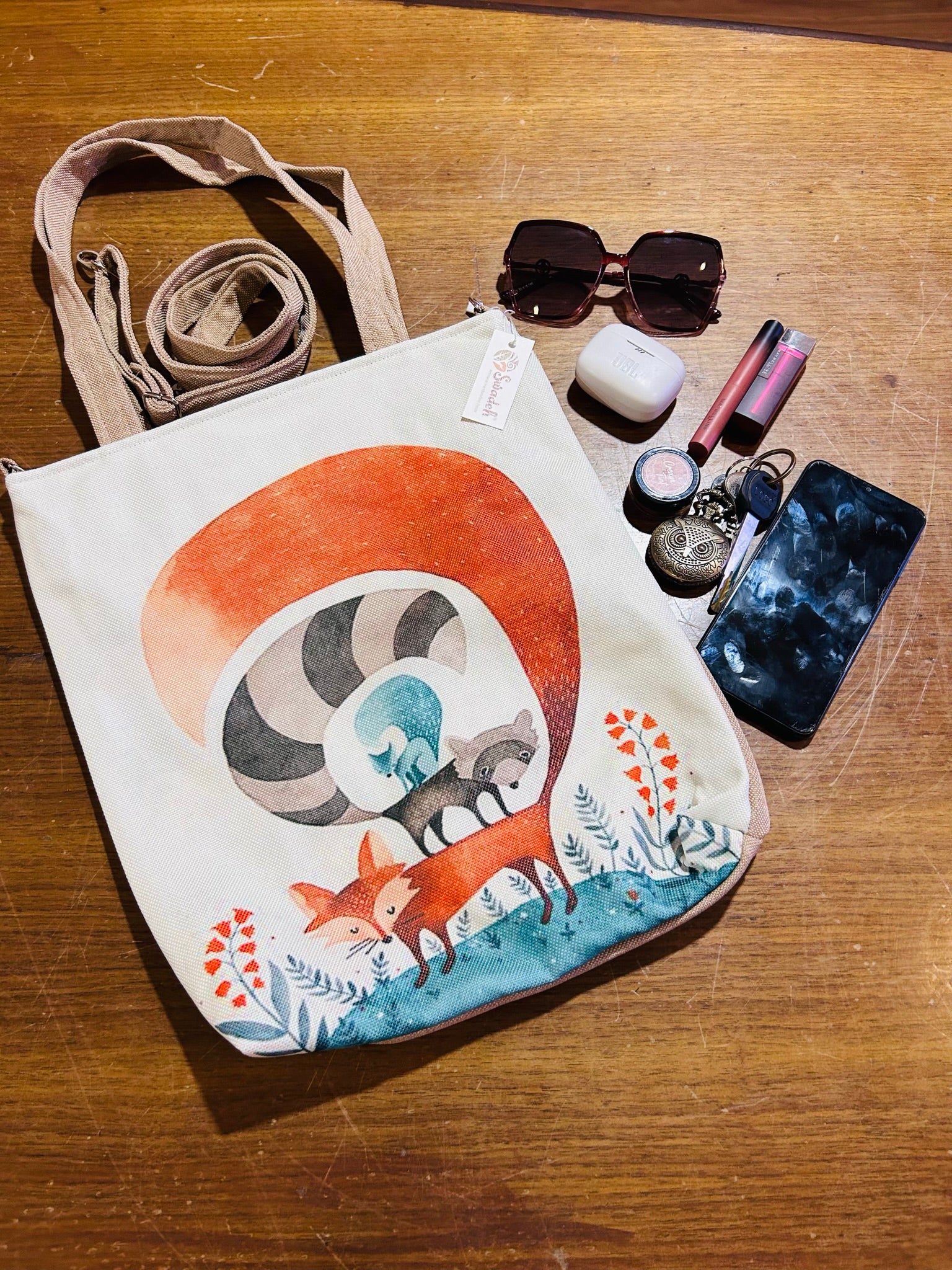 Vintage Fox Tote Bag