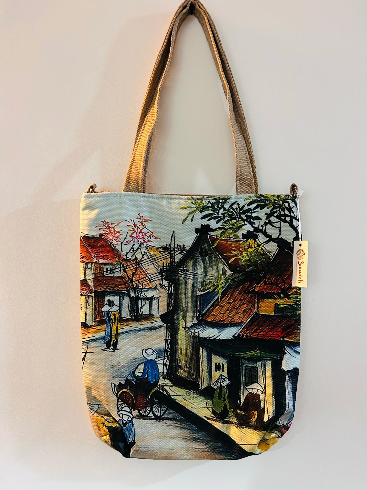 Vintage House Tote Bag