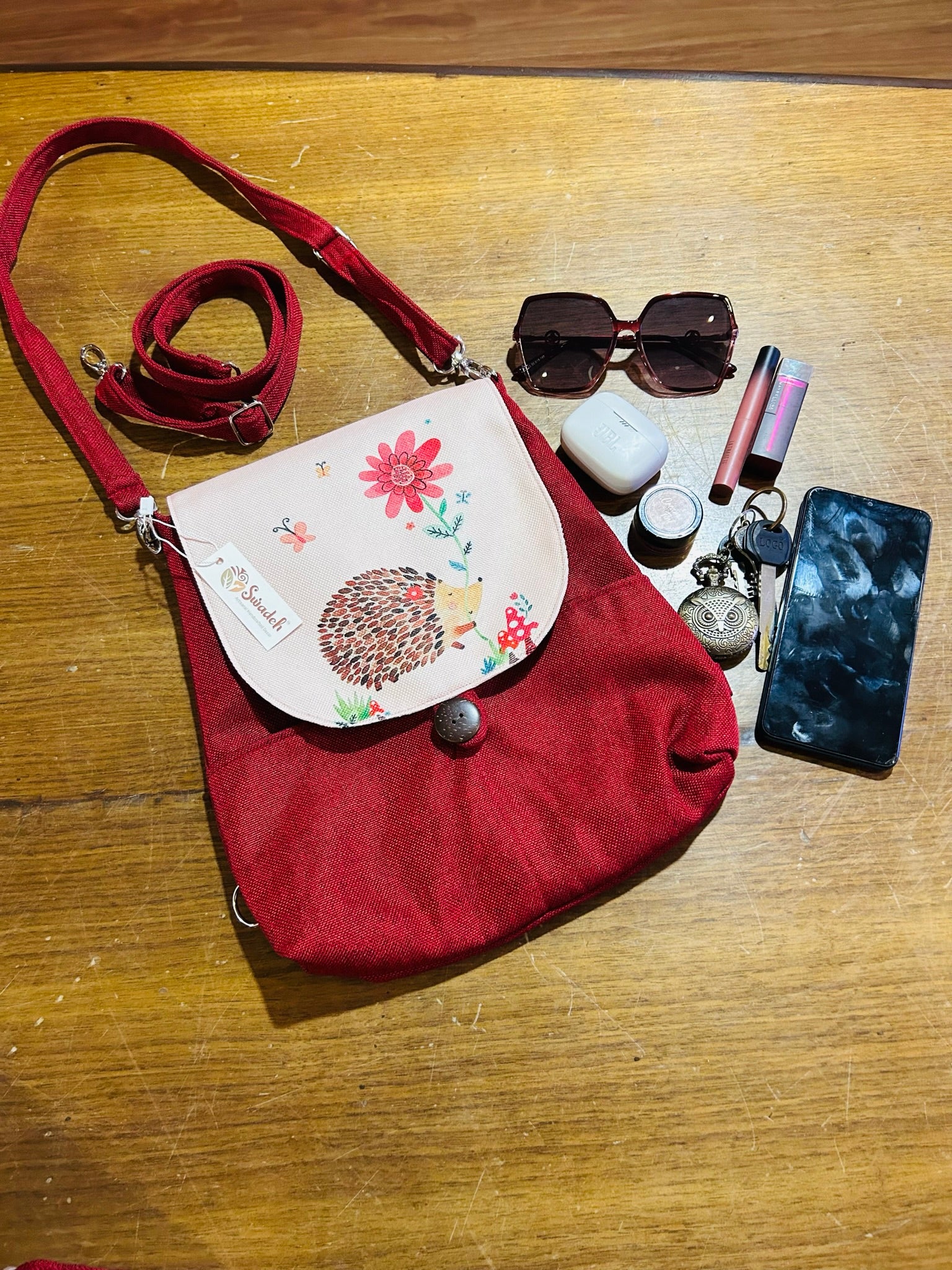 Porcupine Print Backpack Bag