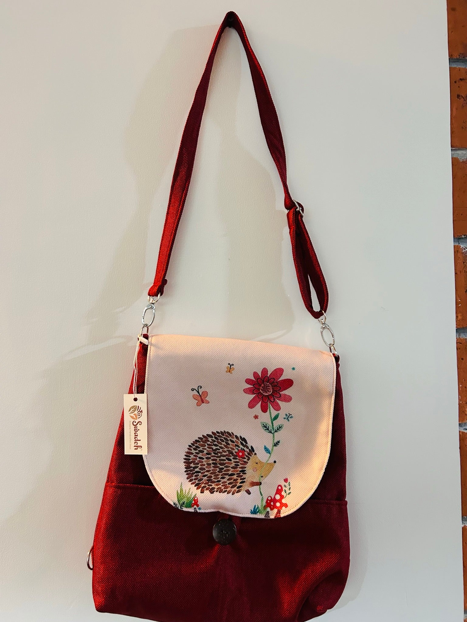 Porcupine Print Backpack Bag