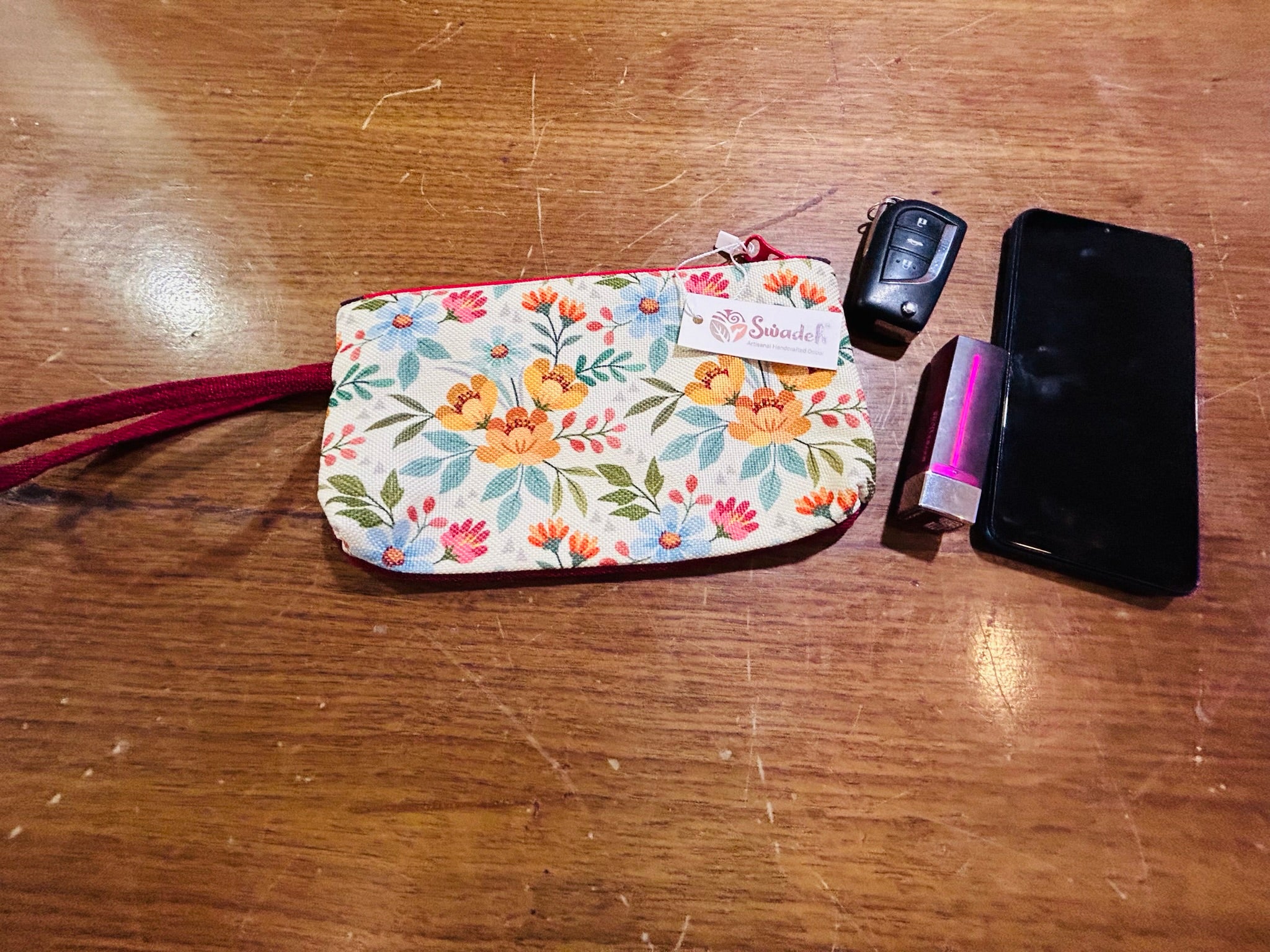 Petal Print Pouch