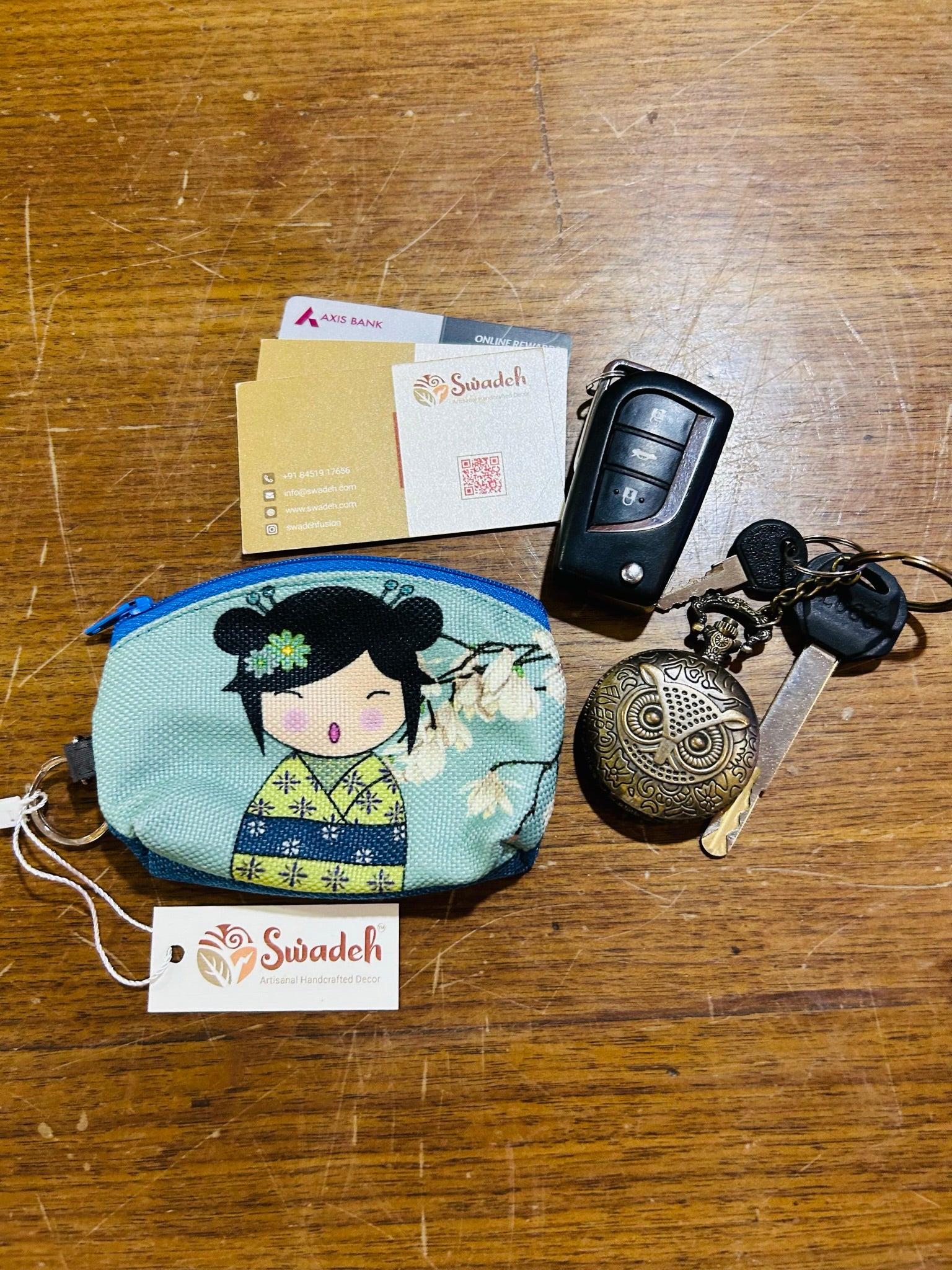 Blue Beauty Kawaii Mini Pouch