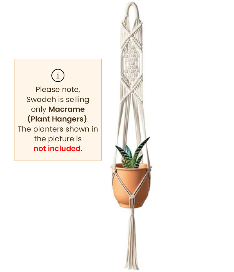 Maple-Macramé Plant Holder