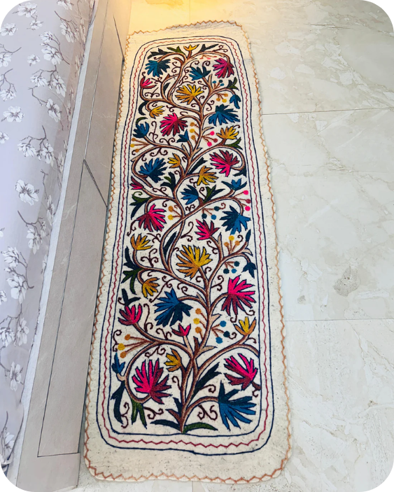 Bedside Runner - Floral Boho