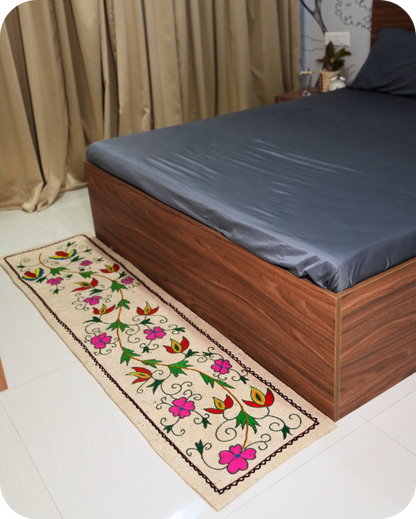 Magenta Vine- Bedside Runner