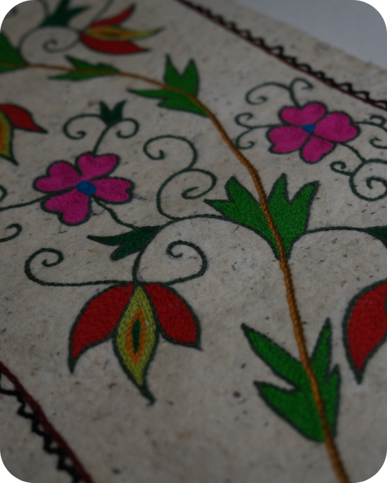 Magenta Vine- Bedside Runner