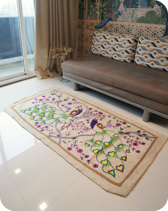 Blooming Drapes- Living Room Rug