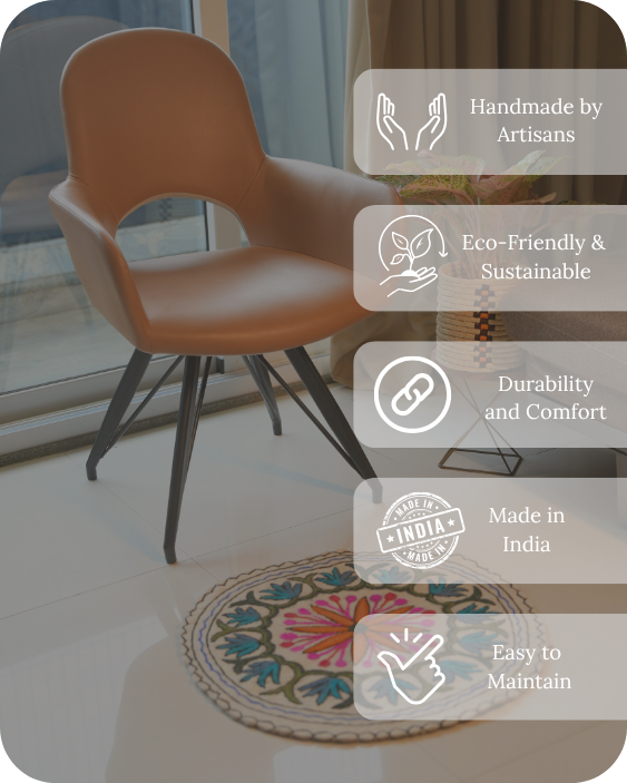 Saffron Blossom - Round Rug