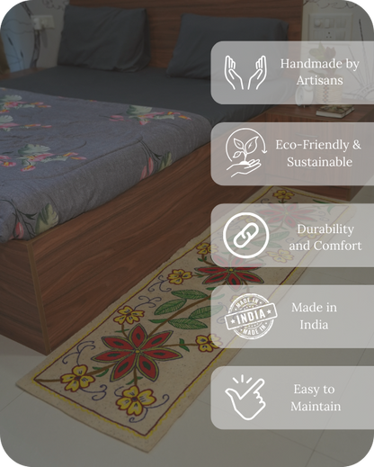 Threefold Bloom- Bedside Runner