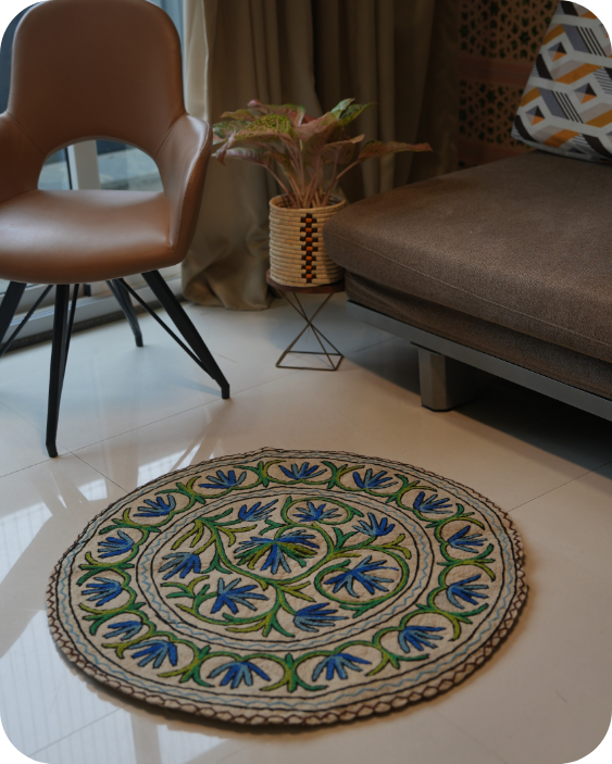 Emerald Garden-Round Rug