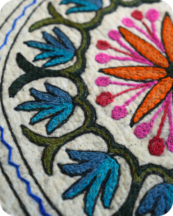 Saffron Blossom - Round Rug