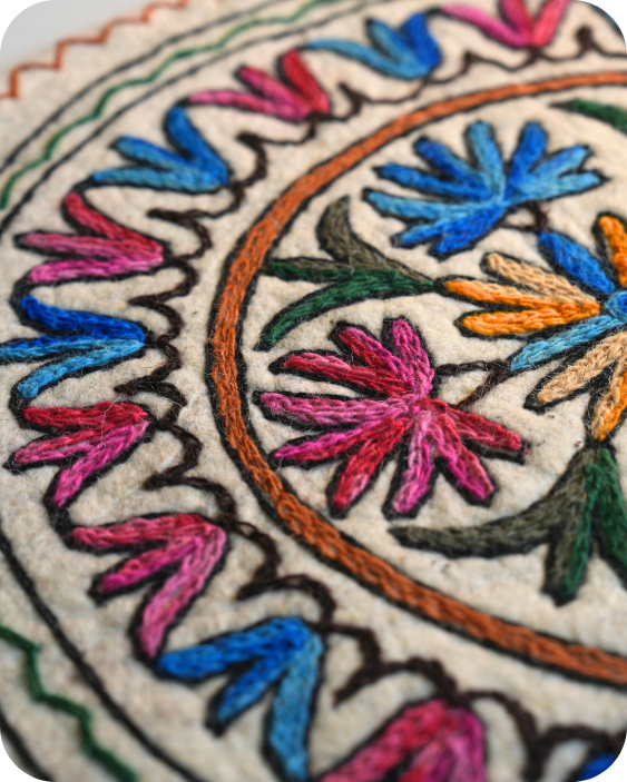 Floral Fountain- Round Rug