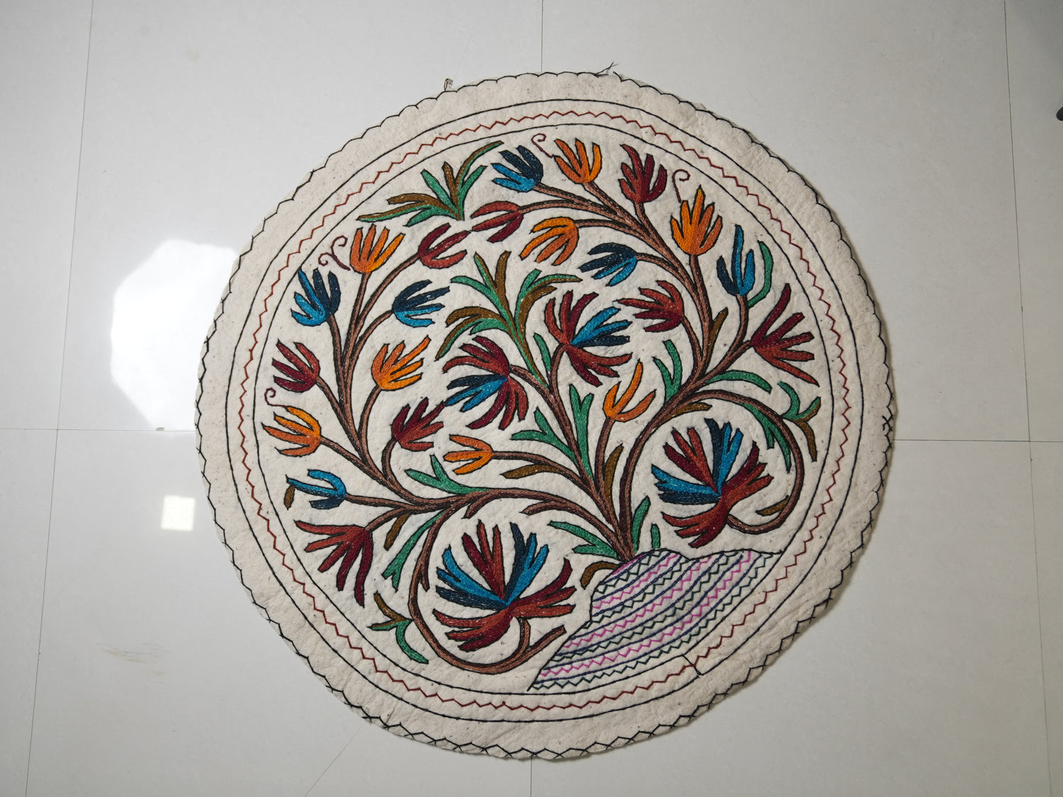 Gulzar Gleam- Round Rug