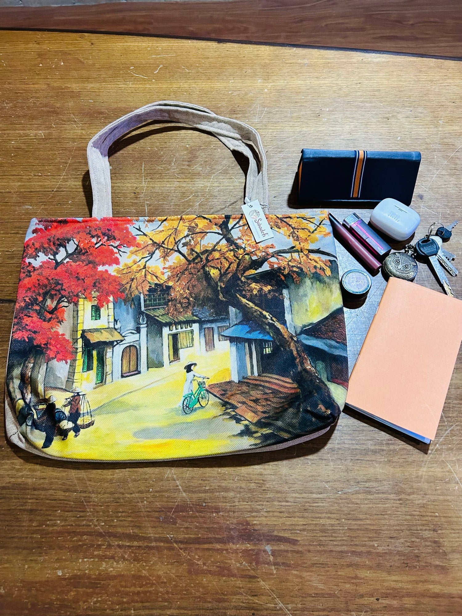 Scenery in Stiches Tote Bag