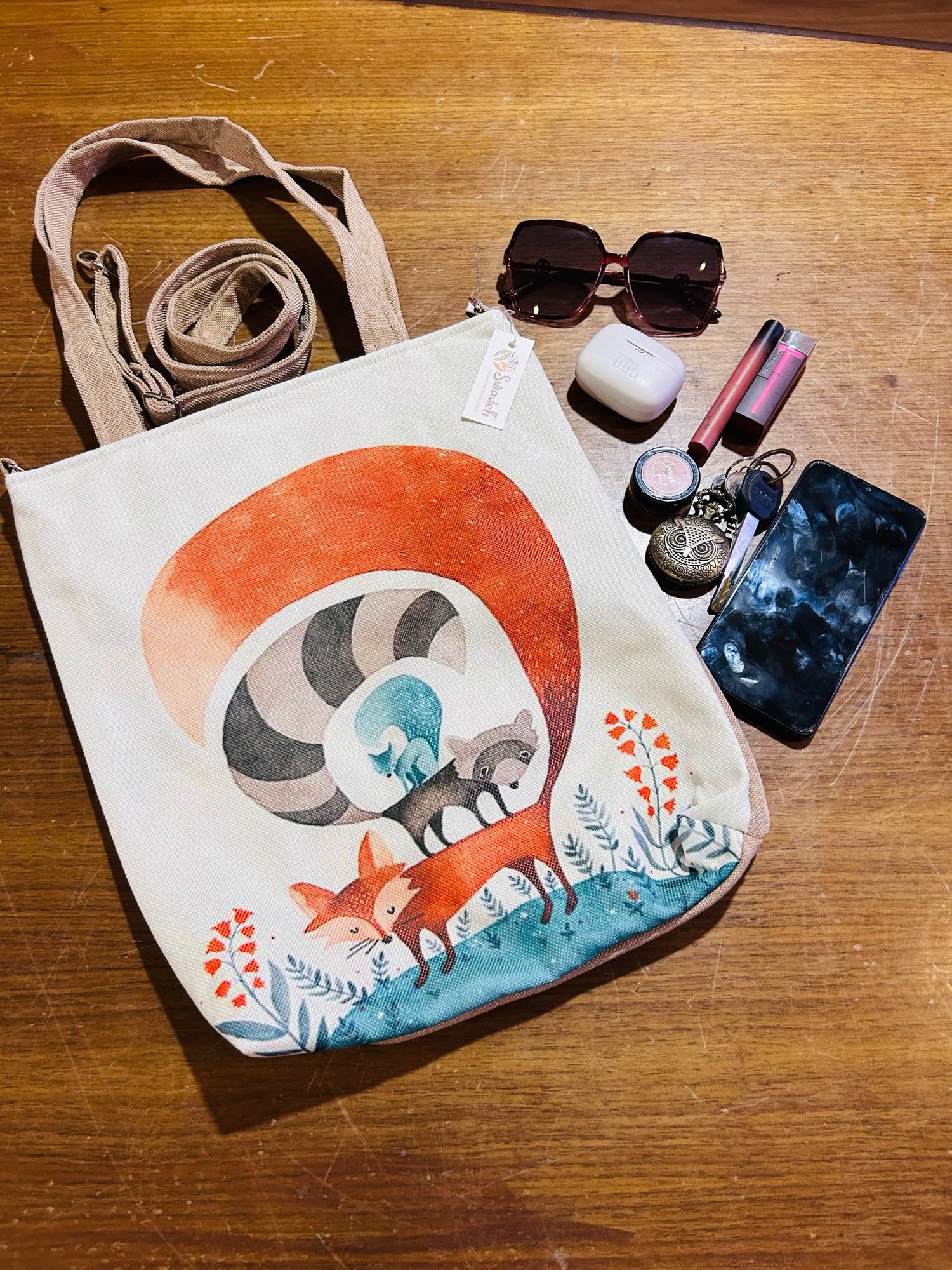 Vintage Fox Tote Bag