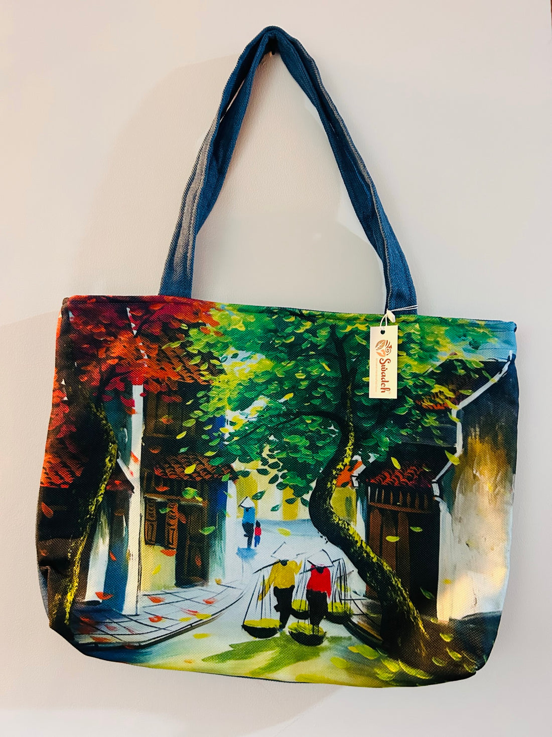 Green Scenic Tote Bag