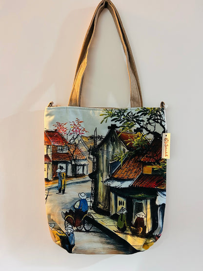 Vintage House Tote Bag