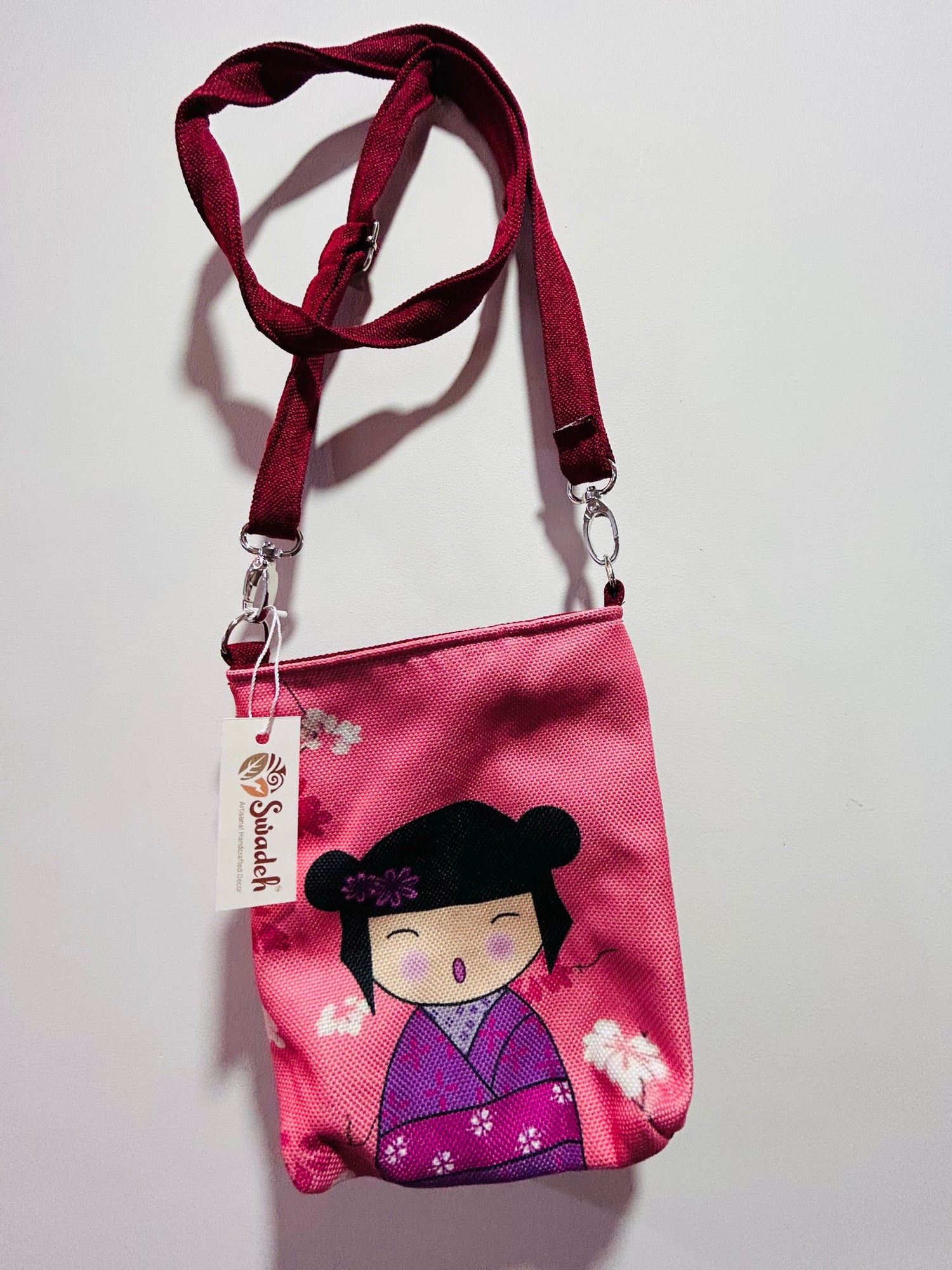 Pink Daisy Kawaii Sling Bag