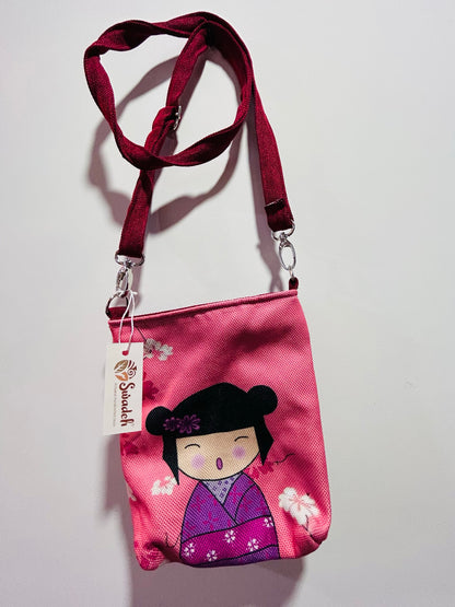Pink Daisy Kawaii Sling Bag