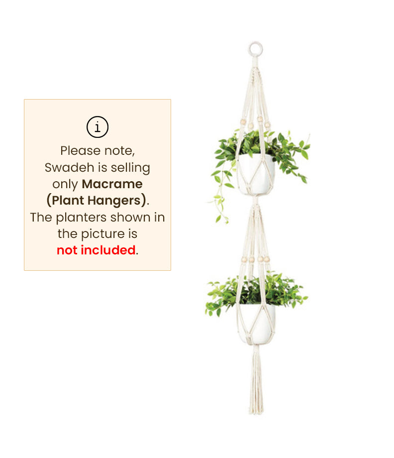 Willow-Macramé Plant Holder