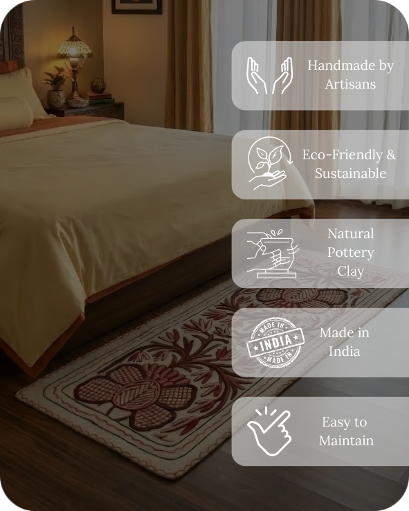 Crimson Nest- Bedside Runner